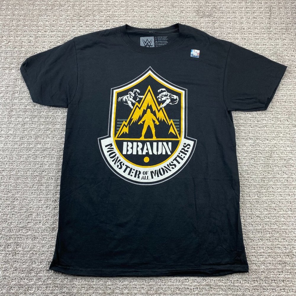 WWE Authentic Shirt Men Medium M Black Braun Strowman Monster of All Monsters